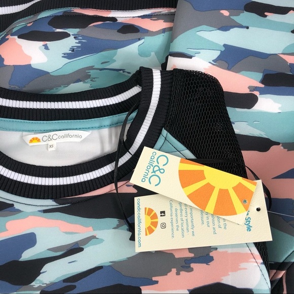 C&C California Blue Pastel Camo Scuba Pullover - Picture 7 of 9